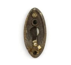 Antique 1.875 Oval Brass Draft Keyhole Cover 8 Antique 1.875 Oval Brass Draft Keyhole Cover -OGT Sale Store keyhole covers for sale q276069