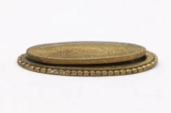 Vintage Bronze Beaded Edge Draft Cover Keyhole Cover -OGT Sale Store keyhole covers for sale q276155