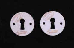 Pair Of J.M. Limoges Porcelain Floral Keyhole Covers 9 Pair Of J.M. Limoges Porcelain Floral Keyhole Covers -OGT Sale Store keyhole covers for sale q276158
