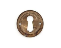 Vintage 1 In. Brass Keyhole Cover With Braided Detail 8 Vintage 1 In. Brass Keyhole Cover With Braided Detail -OGT Sale Store keyhole covers for sale q278999
