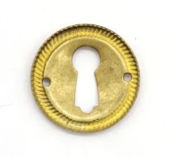 Vintage 1 In. Polished Brass Coiled Edge Door Keyhole Cover 8 Vintage 1 In. Polished Brass Coiled Edge Door Keyhole Cover -OGT Sale Store keyhole covers for sale q279051