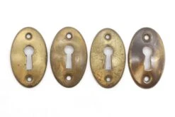 Vintage 2 In. Brass Oval Keyhole Cover Plate 7 Vintage 2 In. Brass Oval Keyhole Cover Plate -OGT Sale Store keyhole covers for sale q286892