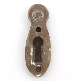 Traditional 2 In. Warm Brass Keyhole Cover With Draft Plate -OGT Sale Store keyhole covers for sale q286905