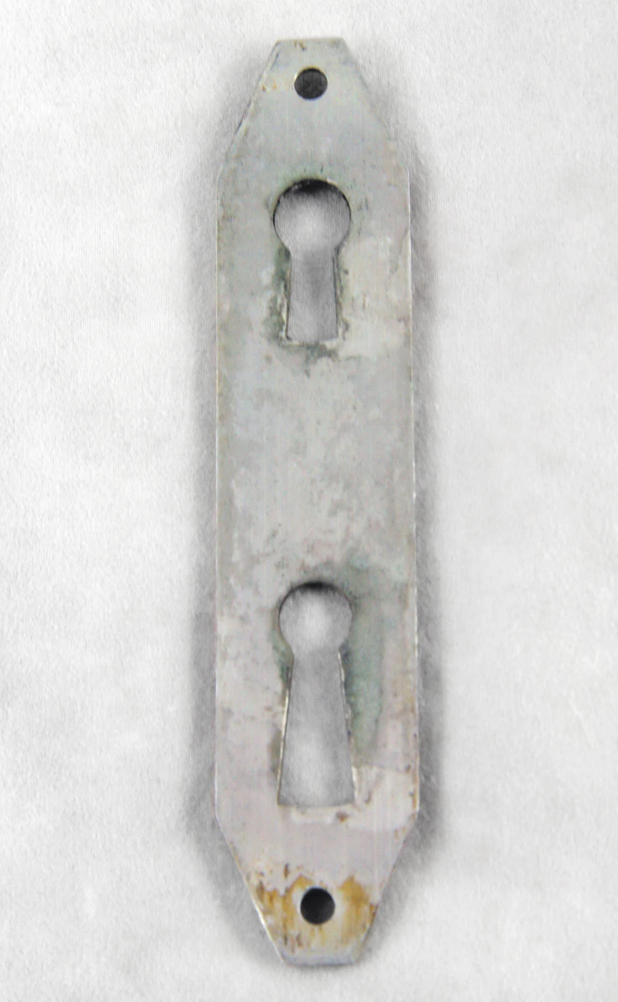 Brass Nickel Plated Double Keyhole Cover 4 Brass Nickel Plated Double Keyhole Cover - Image 2