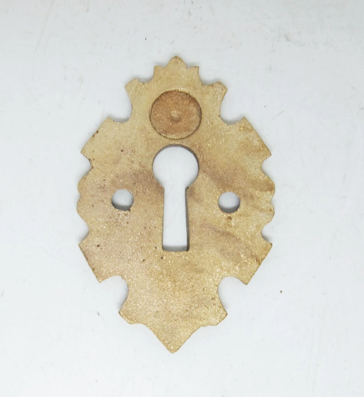 Antique 2.125 In. Bronze Norwalk Door Keyhole Cover Plate 4 Antique 2.125 In. Bronze Norwalk Door Keyhole Cover Plate - Image 2