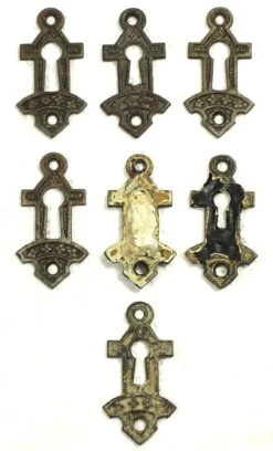 Antique 2.375 In. Eastlake Cast Iron Door Keyhole Cover Plate 6 Antique 2.375 In. Eastlake Cast Iron Door Keyhole Cover Plate -OGT Sale Store keyhole covers l213751