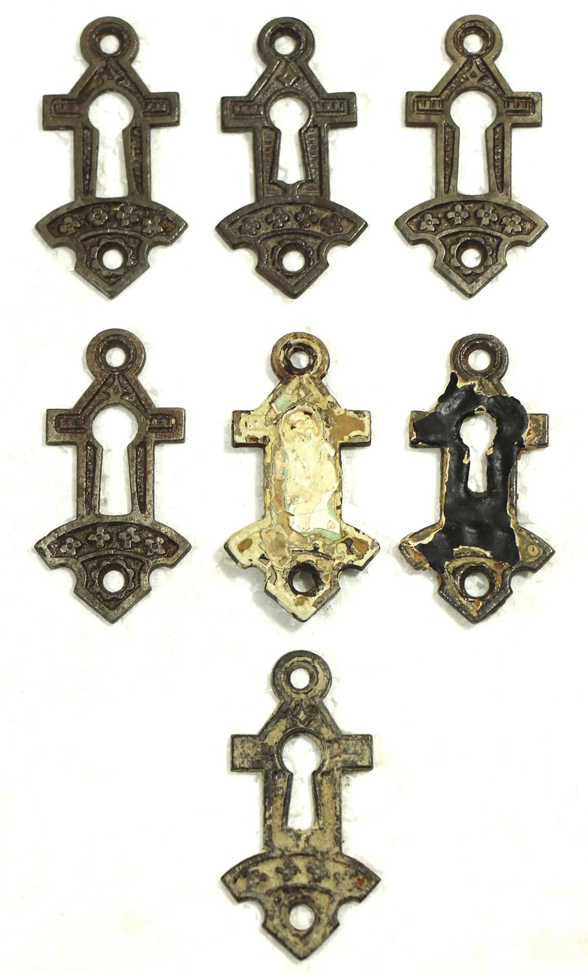 Antique 2.375 In. Eastlake Cast Iron Door Keyhole Cover Plate 4 Antique 2.375 In. Eastlake Cast Iron Door Keyhole Cover Plate - Image 2