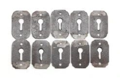 Set Of 10 Repro Black Cast Iron Rounded Corner Door Keyhole Covers 5 Set Of 10 Repro Black Cast Iron Rounded Corner Door Keyhole Covers -OGT Sale Store keyhole covers m229396s