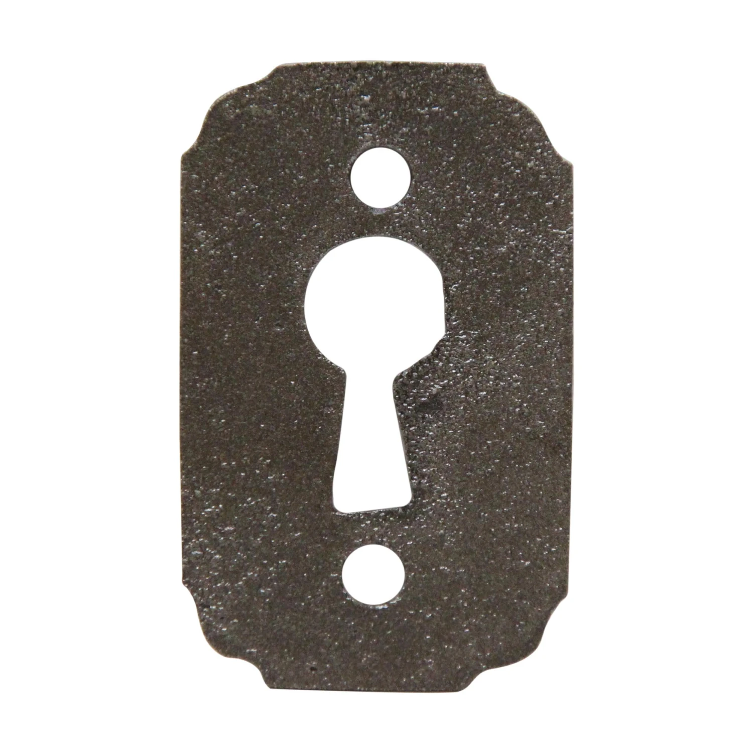Repro Black Cast Iron Rounded Door Keyhole Cover 4 Repro Black Cast Iron Rounded Door Keyhole Cover - Image 2