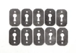 Set Of 10 Repro Black Cast Iron Rounded Door Keyhole Covers 5 Set Of 10 Repro Black Cast Iron Rounded Door Keyhole Covers -OGT Sale Store keyhole covers m229397s