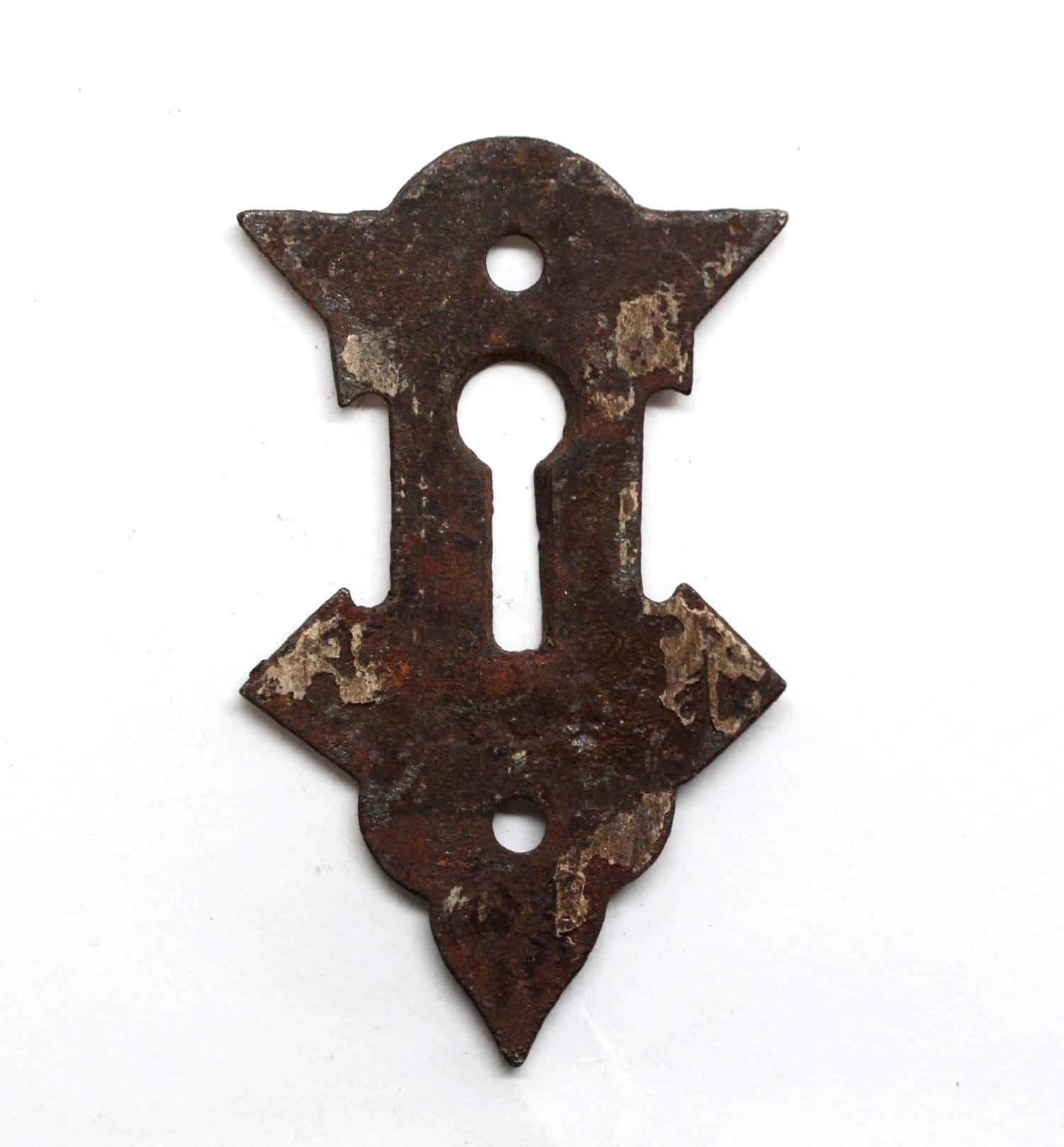 Antique 2.5 In. Cast Iron Victorian Door Keyhole Cover Plate 4 Antique 2.5 In. Cast Iron Victorian Door Keyhole Cover Plate - Image 2