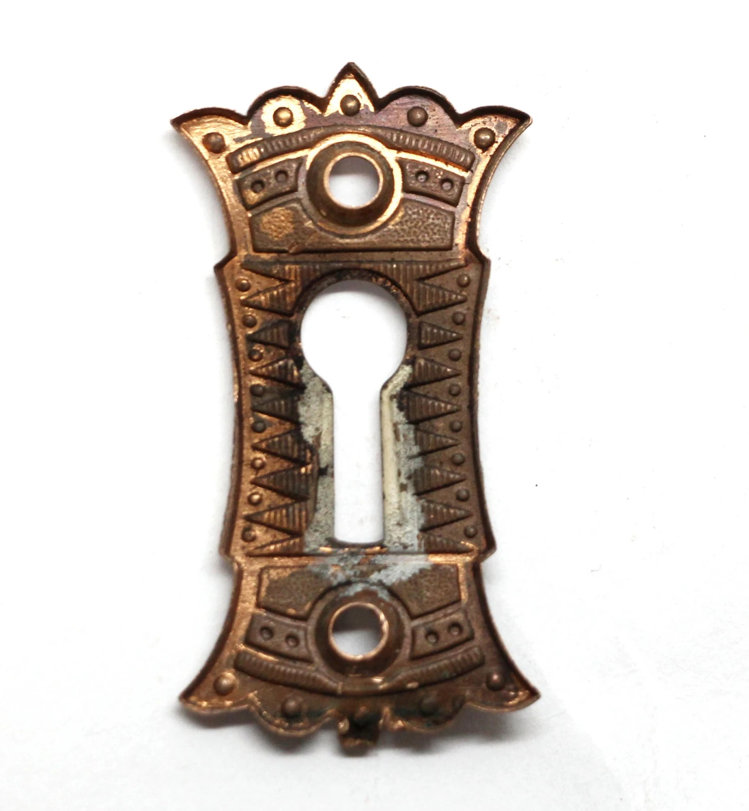 Antique 2 In. Brass Aesthetic Door Keyhole Cover Plate 4 Antique 2 In. Brass Aesthetic Door Keyhole Cover Plate - Image 2