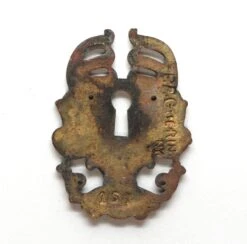 Antique 2.25 In. P.E. Guerin French Brass Keyhole Cover Plate 6 Antique 2.25 In. P.E. Guerin French Brass Keyhole Cover Plate -OGT Sale Store keyhole covers n232032