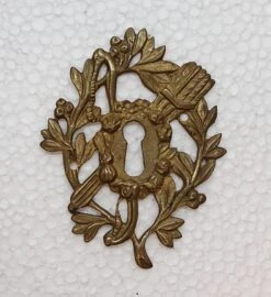 Pair Of Antique Victorian Brass Cut Out Of Keyhole Covers -OGT Sale Store keyhole covers p258986