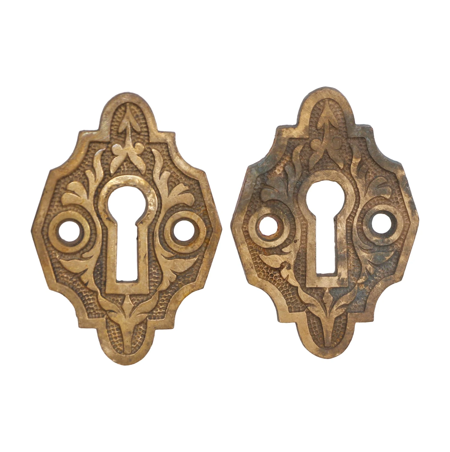 Pair Of Antique Bronze Victorian Door Keyhole Covers 3 Pair Of Antique Bronze Victorian Door Keyhole Covers