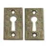 Pair Of Vintage Aesthetic Cast Iron Key Covers