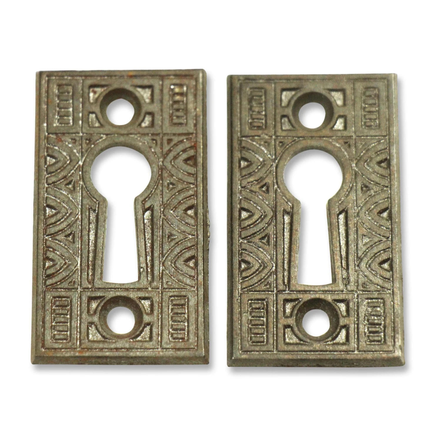 Pair Of Vintage Aesthetic Cast Iron Key Covers 3 Pair Of Vintage Aesthetic Cast Iron Key Covers