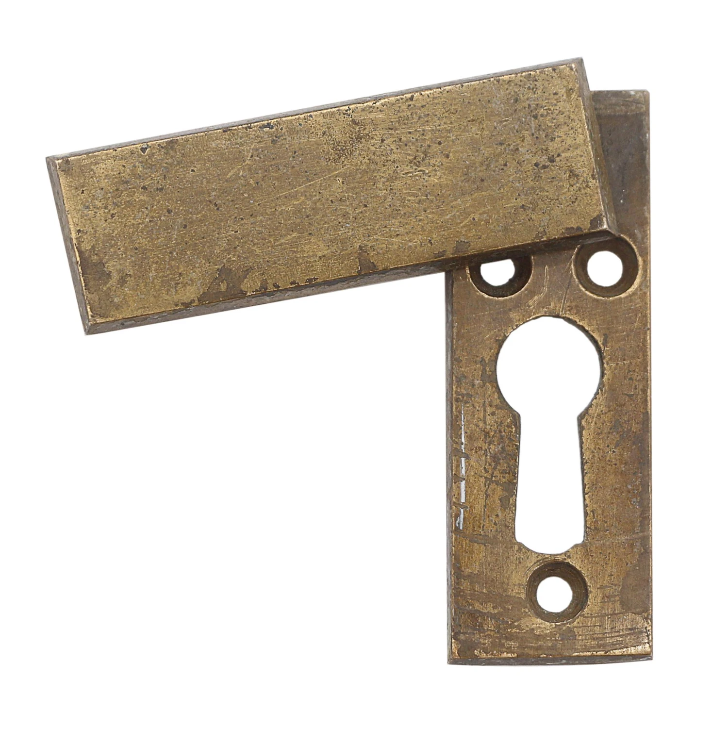 Antique Classic Rectangle 2 In. Brass Keyhole Cover 4 Antique Classic Rectangle 2 In. Brass Keyhole Cover - Image 2