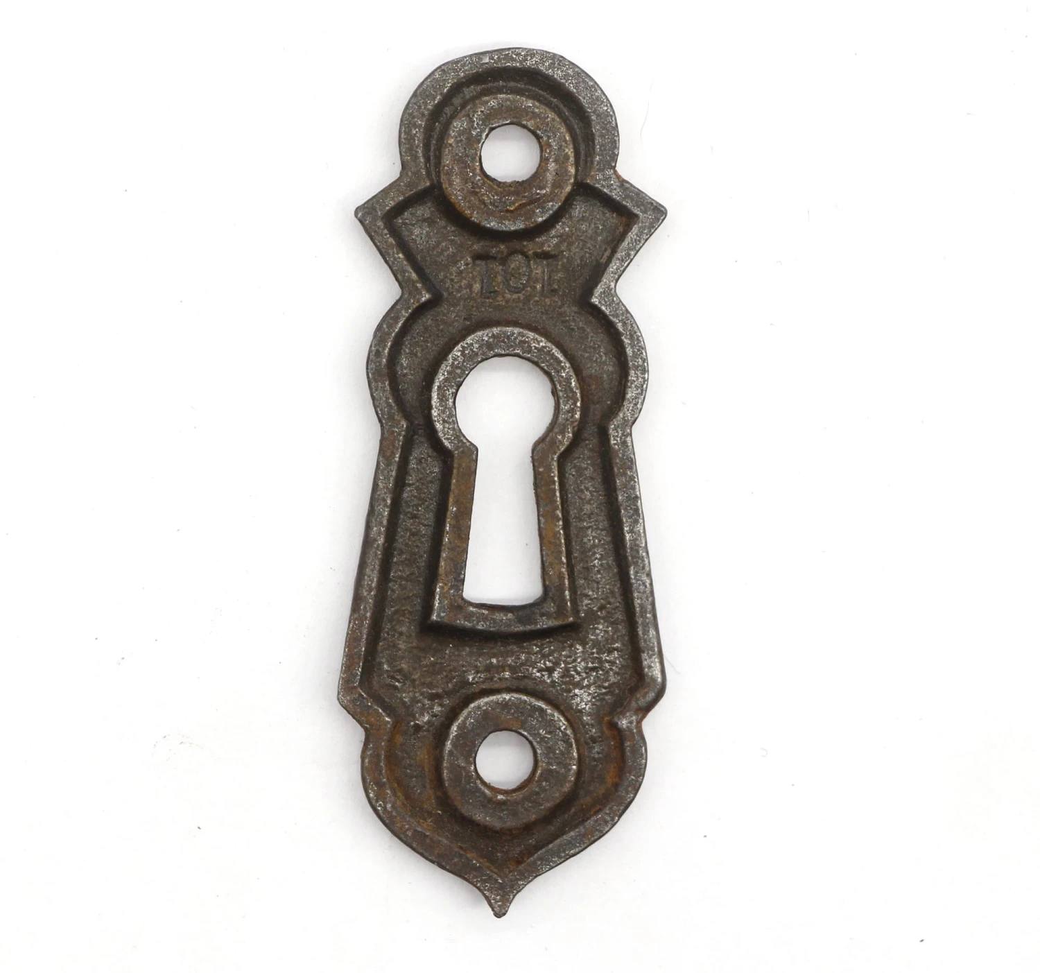 Antique Victorian Black Cast Iron Door Keyhole Cover 4 Antique Victorian Black Cast Iron Door Keyhole Cover - Image 2