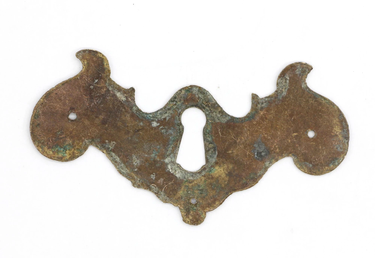 Vintage 3.75 In. W Brass Keyhole Cover 4 Vintage 3.75 In. W Brass Keyhole Cover - Image 2