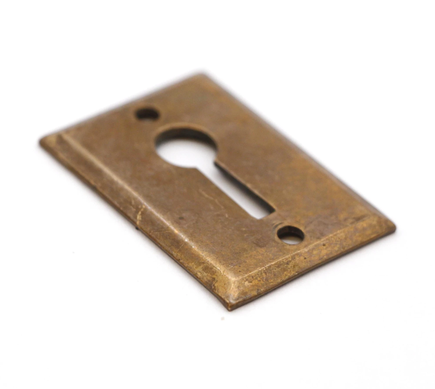 Vintage Beveled Brass Door Keyhole Cover 4 Vintage Beveled Brass Door Keyhole Cover - Image 2