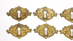 Set Of 10 Ornate Pressed Brass Keyhole Covers 9 Set Of 10 Ornate Pressed Brass Keyhole Covers -OGT Sale Store keyhole covers q284435