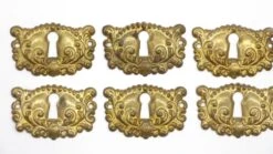 Set Of 10 Vintage Ornate Pressed Brass Keyhole Covers 8 Set Of 10 Vintage Ornate Pressed Brass Keyhole Covers -OGT Sale Store keyhole covers q284436