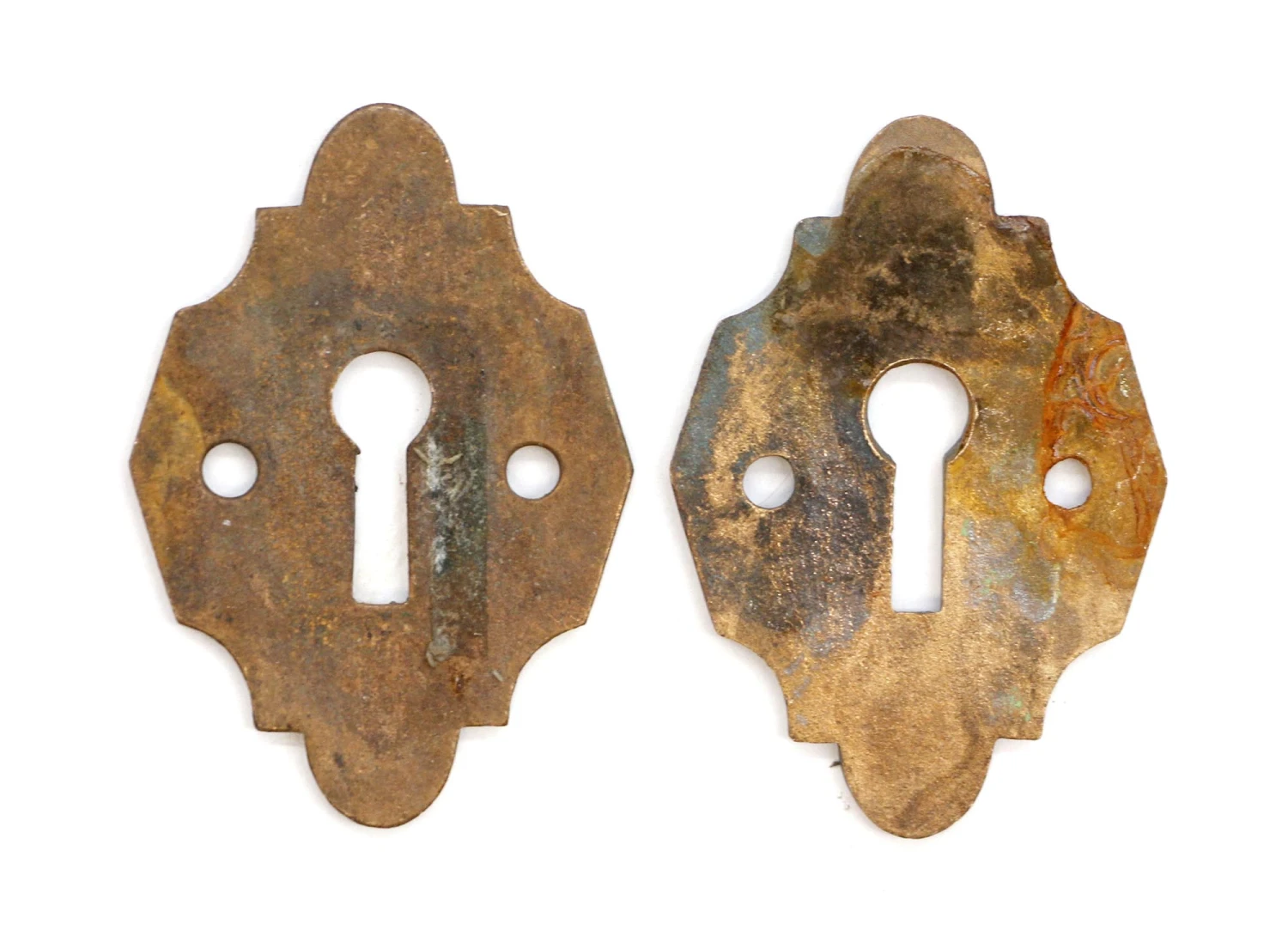 Pair Of Antique Bronze Victorian Door Keyhole Covers 4 Pair Of Antique Bronze Victorian Door Keyhole Covers - Image 2