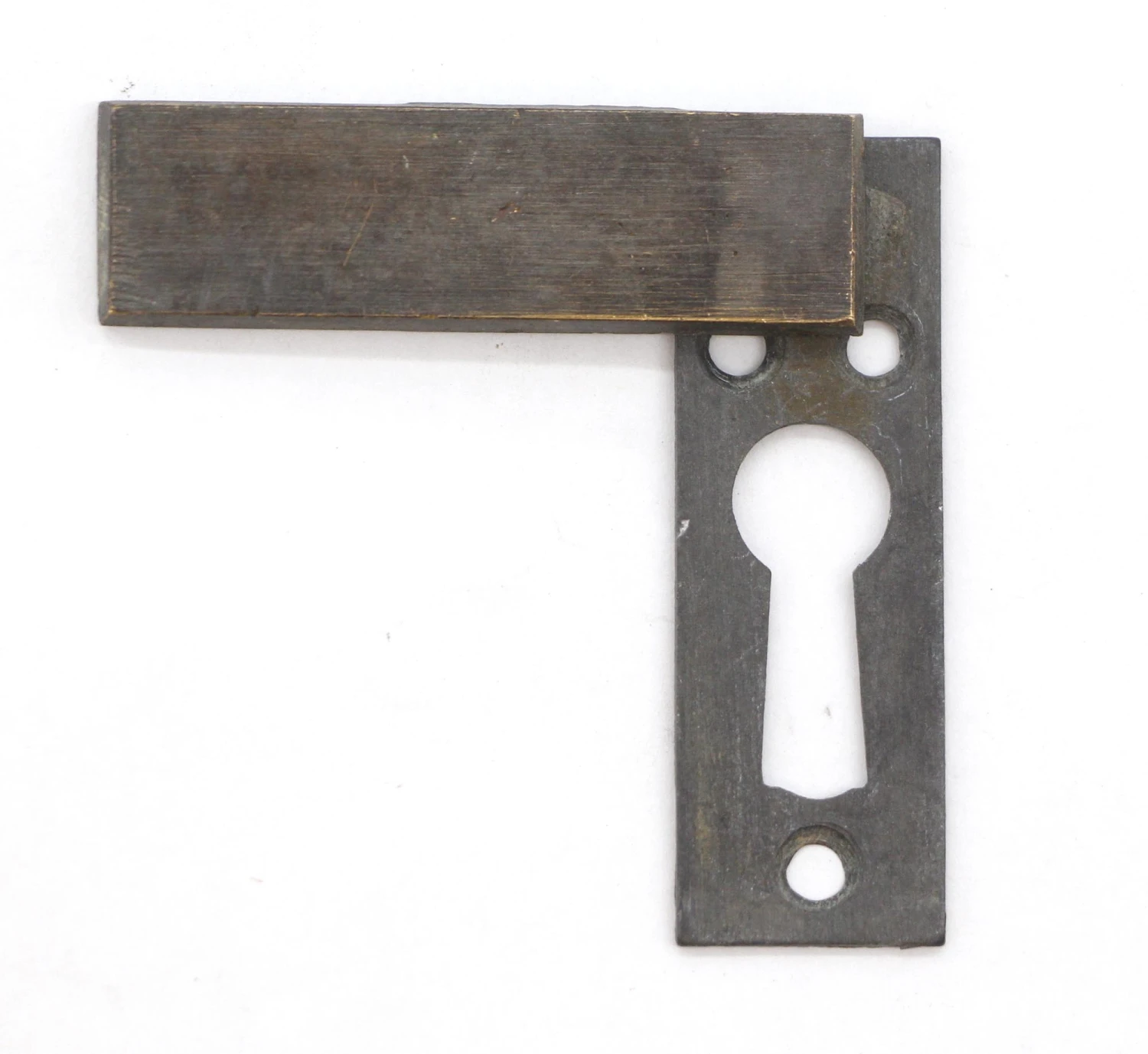 Vintage Classic 2 In. Nickeled Brass Keyhole Cover With Draft Plate 4 Vintage Classic 2 In. Nickeled Brass Keyhole Cover With Draft Plate - Image 2