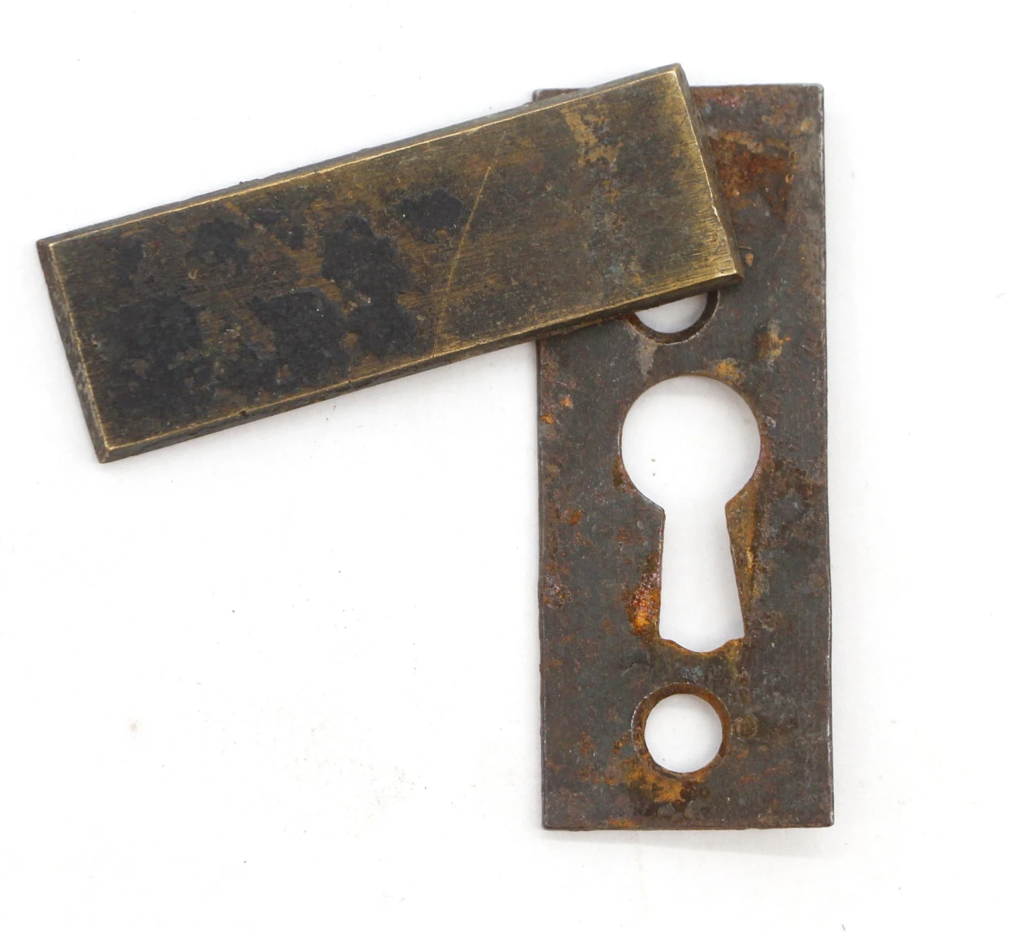 Vintage Classic 1.875 In. Dark Brass Keyhole Cover With Draft Plate 4 Vintage Classic 1.875 In. Dark Brass Keyhole Cover With Draft Plate - Image 2