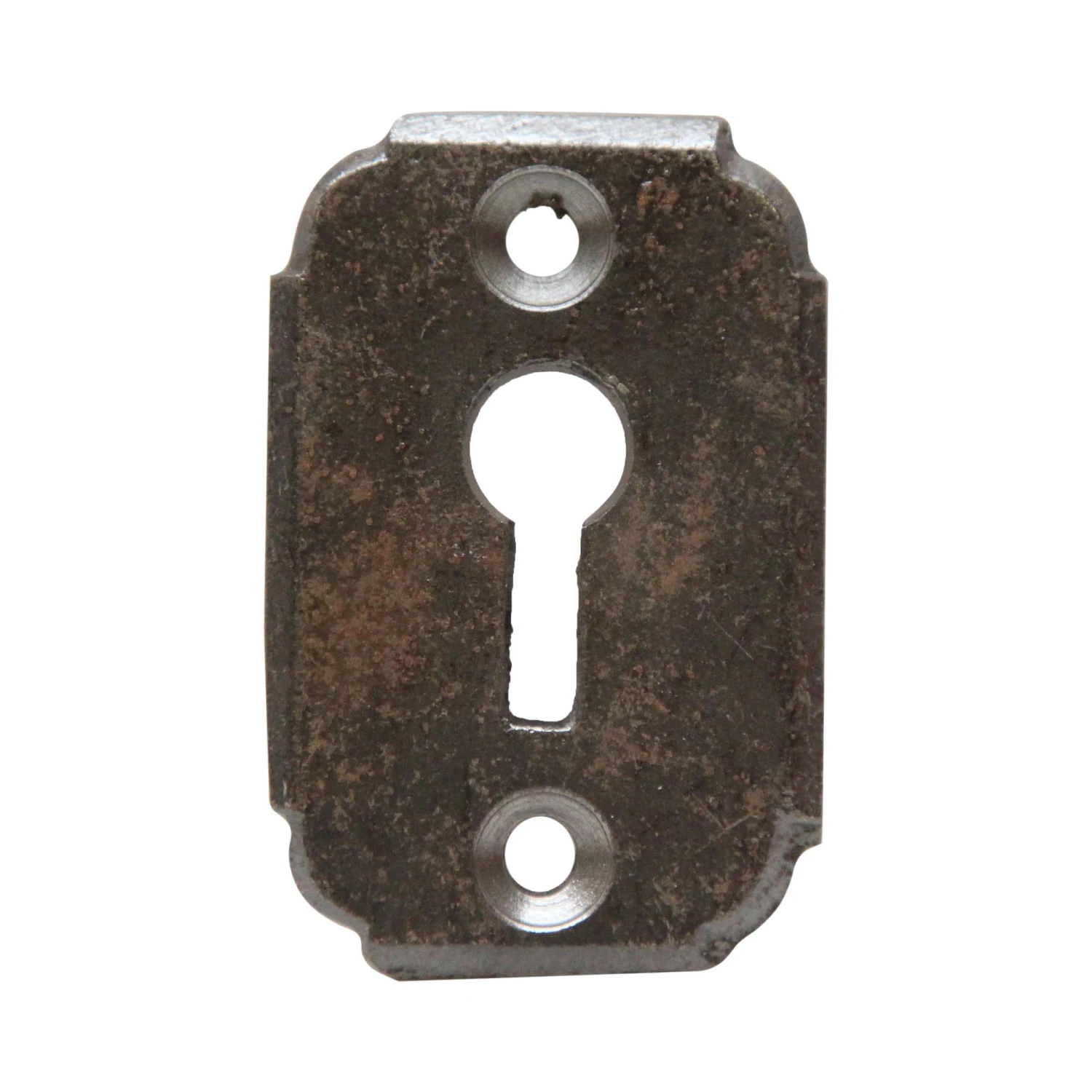 Repro Black Cast Iron Rounded Corner Door Keyhole Cover 3 Repro Black Cast Iron Rounded Corner Door Keyhole Cover