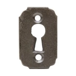 Repro Black Cast Iron Rounded Door Keyhole Cover