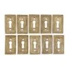 Set Of 10 Art Deco Square Edged Brass Textured Escutcheons 2 Set Of 10 Art Deco Square Edged Brass Textured Escutcheons -OGT Sale Store keyhole covers set of 10 art deco square edged brass textured escutcheons n253837s