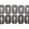 Set Of 10 Repro Black Cast Iron Rounded Corner Door Keyhole Covers 1 Set Of 10 Repro Black Cast Iron Rounded Corner Door Keyhole Covers -OGT Sale Store keyhole covers set of 10 repro black cast iron rounded corner door keyhole covers m229396s