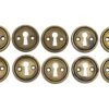 Set Of 10 Vintage Circular 1.5 In. Brass Plated Steel Door Keyhole Covers 2 Set Of 10 Vintage Circular 1.5 In. Brass Plated Steel Door Keyhole Covers -OGT Sale Store keyhole covers set of 10 vintage circular 15 in brass plated steel door keyhole covers p260770s