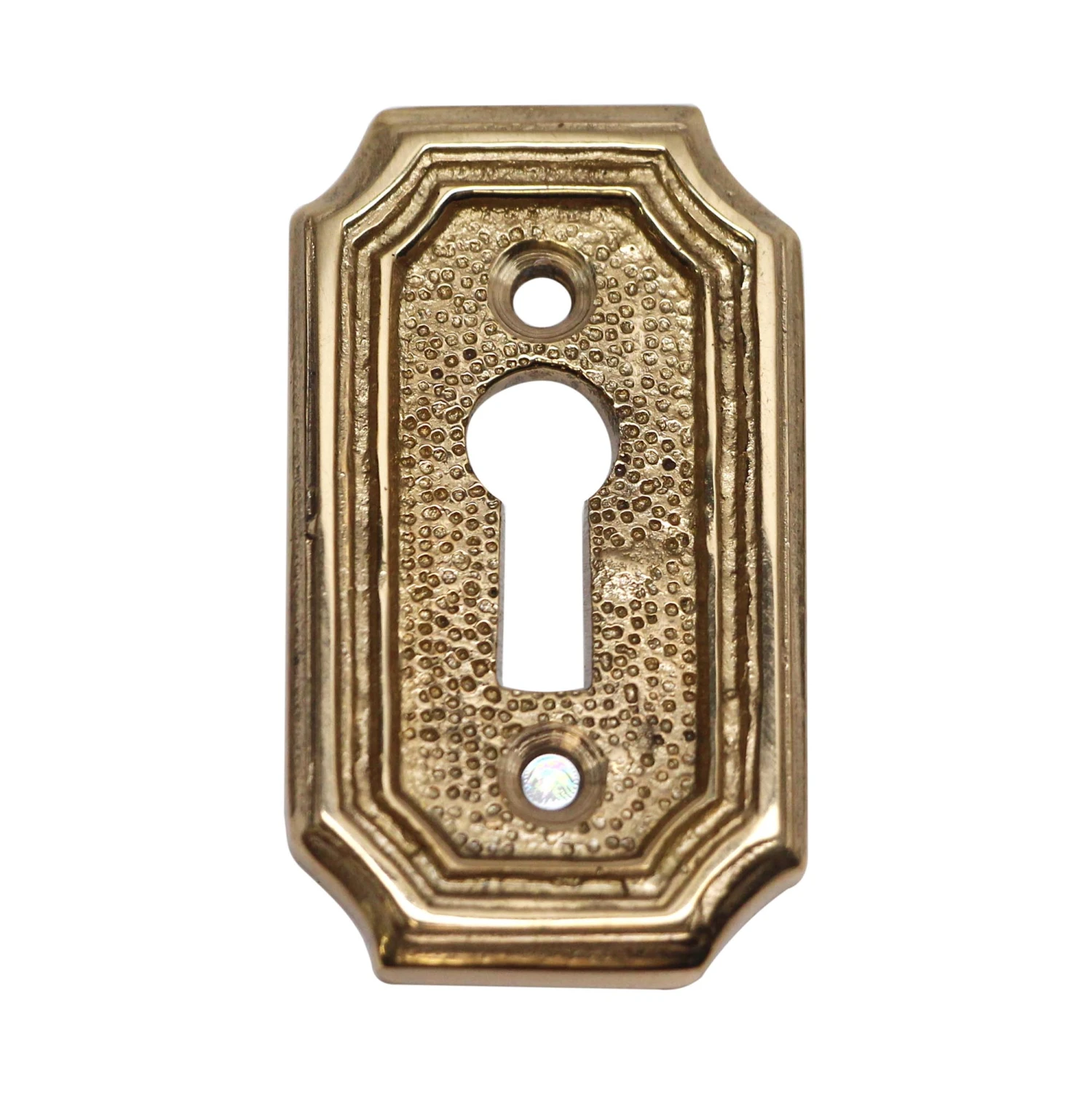 Solid Brass Textured Arched Edged Door Key Hole Cover 3 Solid Brass Textured Arched Edged Door Key Hole Cover