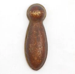 Traditional 2 In. Warm Brass Keyhole Cover With Draft Plate