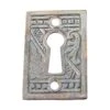 Victorian Nickel Plated Brass Keyhole Cover