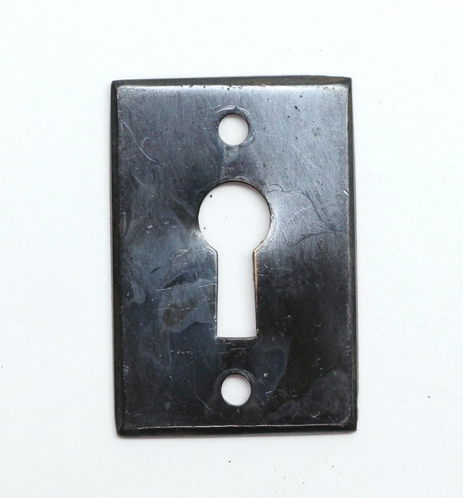 Vintage 1.75 In. Black Brass Door Keyhole Cover Plate 3 Vintage 1.75 In. Black Brass Door Keyhole Cover Plate
