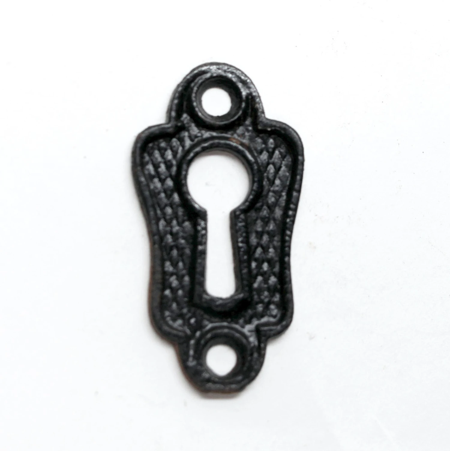 Vintage 1.75 In. Cast Iron Black Door Keyhole Cover Plate 3 Vintage 1.75 In. Cast Iron Black Door Keyhole Cover Plate