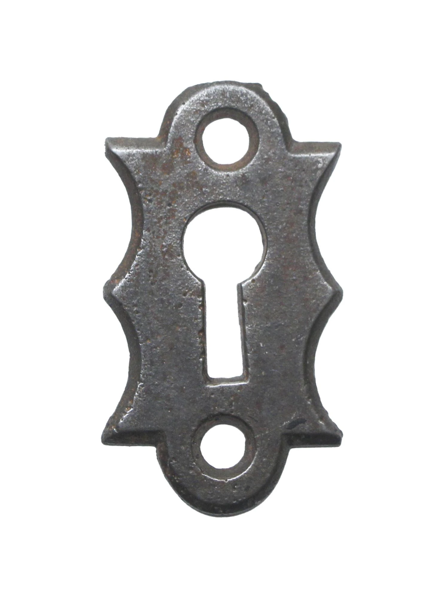 Vintage 1.875 In. Black Cast Iron Door Keyhole Cover Plate 3 Vintage 1.875 In. Black Cast Iron Door Keyhole Cover Plate
