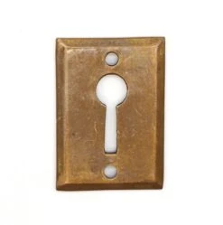 Vintage Beveled Brass Door Keyhole Cover