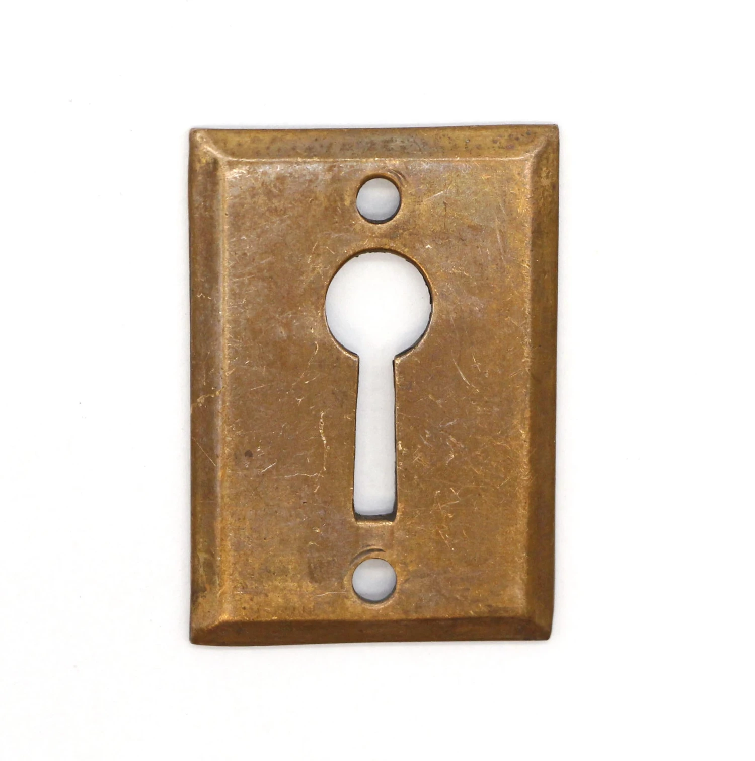 Vintage Beveled Brass Door Keyhole Cover 3 Vintage Beveled Brass Door Keyhole Cover