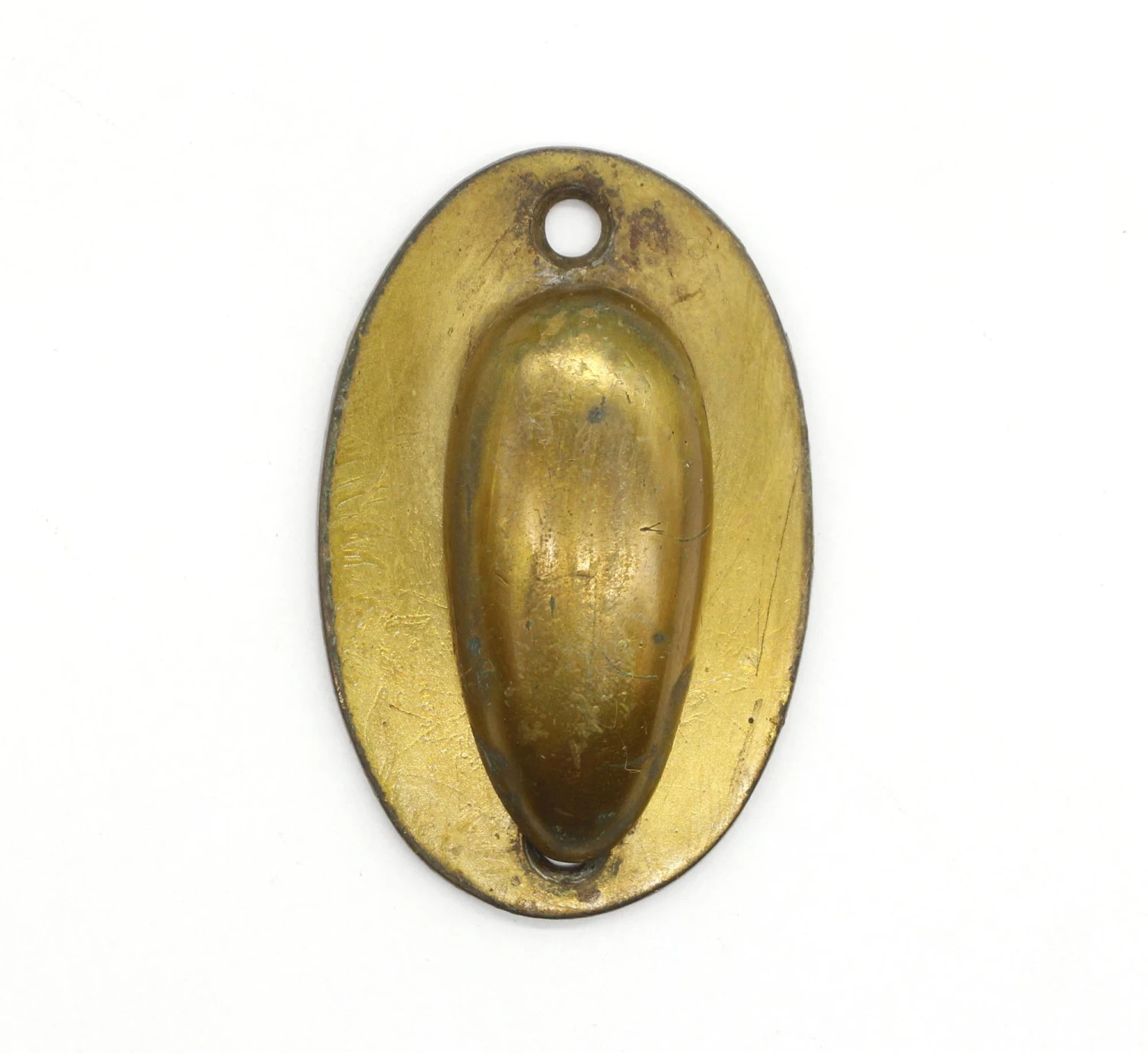 Vintage Plain Brass Oval 2.25 In. Keyhole With Draft Cover 3 Vintage Plain Brass Oval 2.25 In. Keyhole With Draft Cover