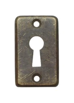 Yale & Towne 1.75 In. Brass Rectangular Door Keyhole Cover Plate