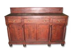 1850s Antique Federal Mahogany Side Bar Cabinet