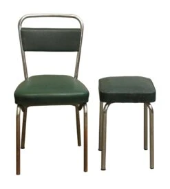 European Strafor Green Chair & Stool Set 14 European Strafor Green Chair & Stool Set -OGT Sale Store kitchen dining for sale 18bel10166