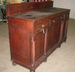 1850s Antique Federal Mahogany Side Bar Cabinet -OGT Sale Store kitchen dining for sale l211848