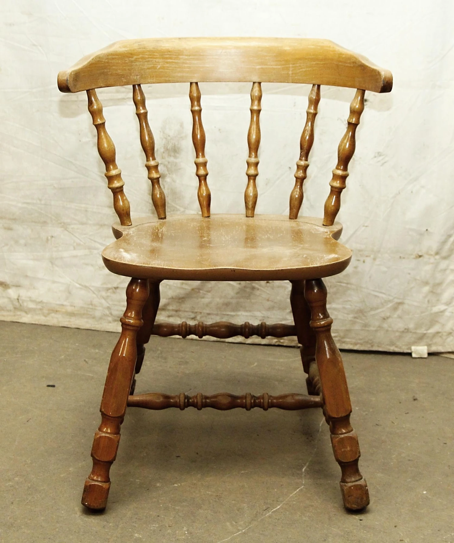 Antique Wooden Captains Chair 5 Antique Wooden Captains Chair - Image 3