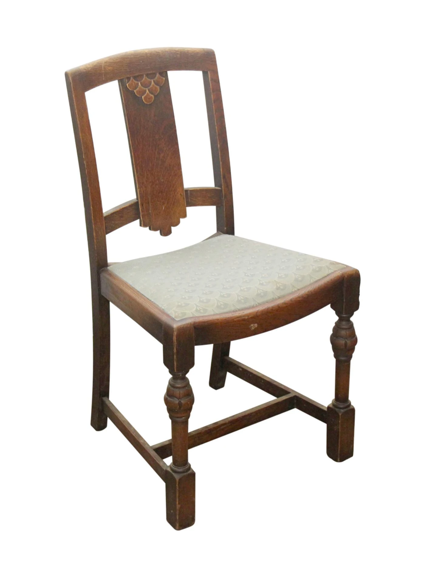 Antique Depression Era Oak Wooden Chair 4 Antique Depression Era Oak Wooden Chair - Image 2